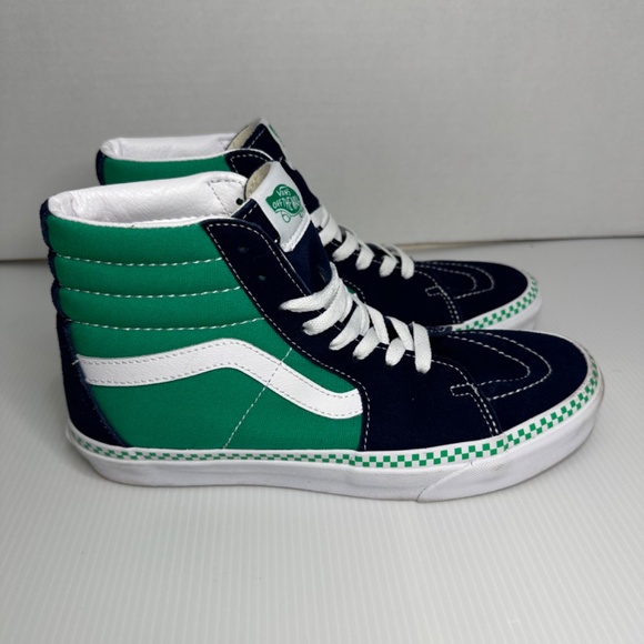 VANS Skateboard Shoes Sneakers Sk 8 Hi Top Off The Wall Mens 7.5 checkered laces - Picture 4 of 12